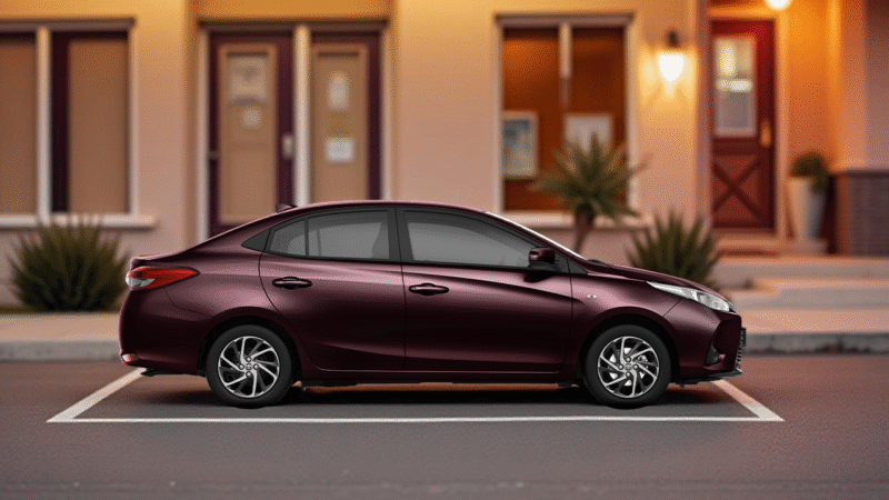 BlackishRed Toyota Vios 2025 and 2023